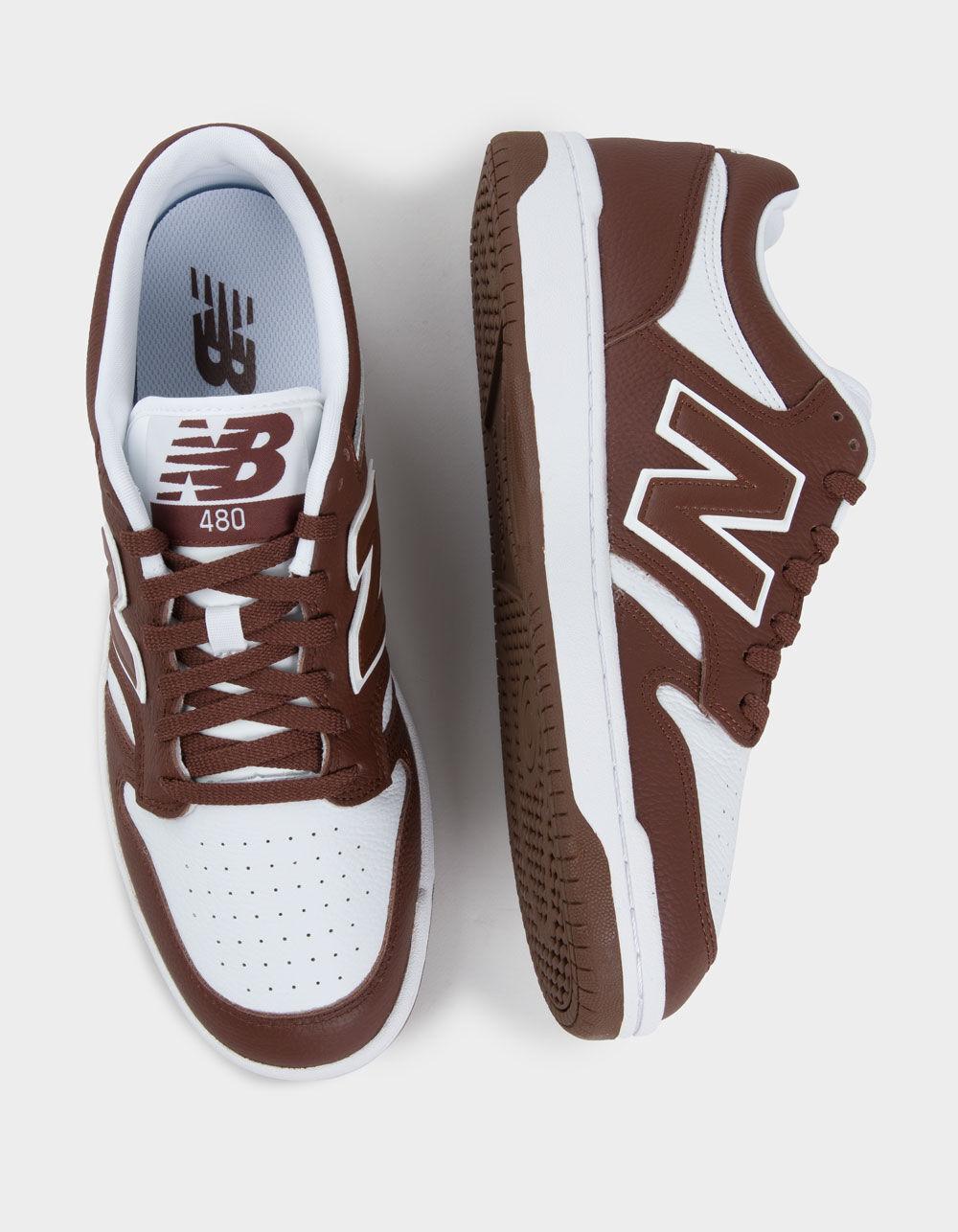 NEW BALANCE 480 Shoes - BROWN/WHITE Product Image