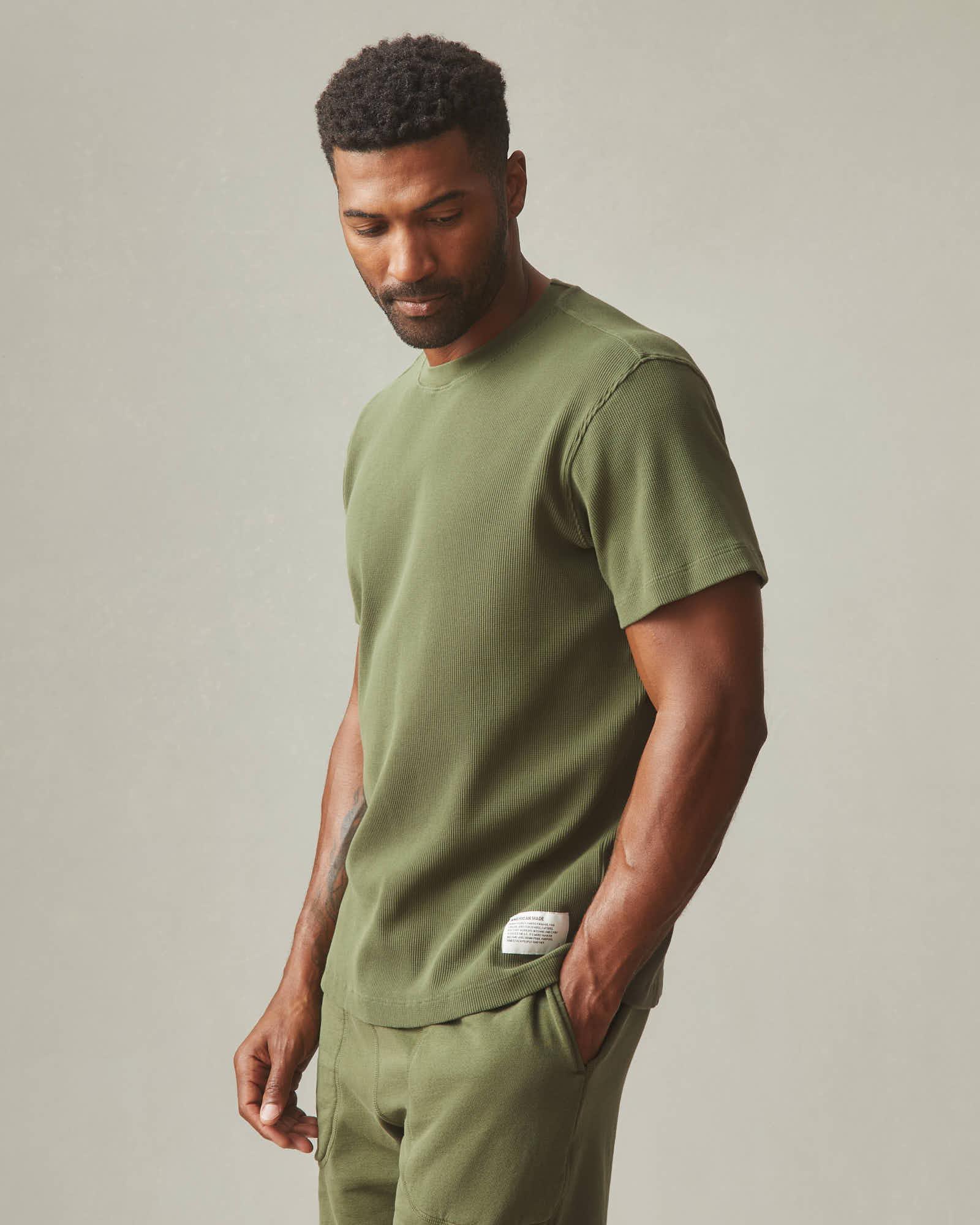 Men's Waffle Crew Tee - Fern Product Image