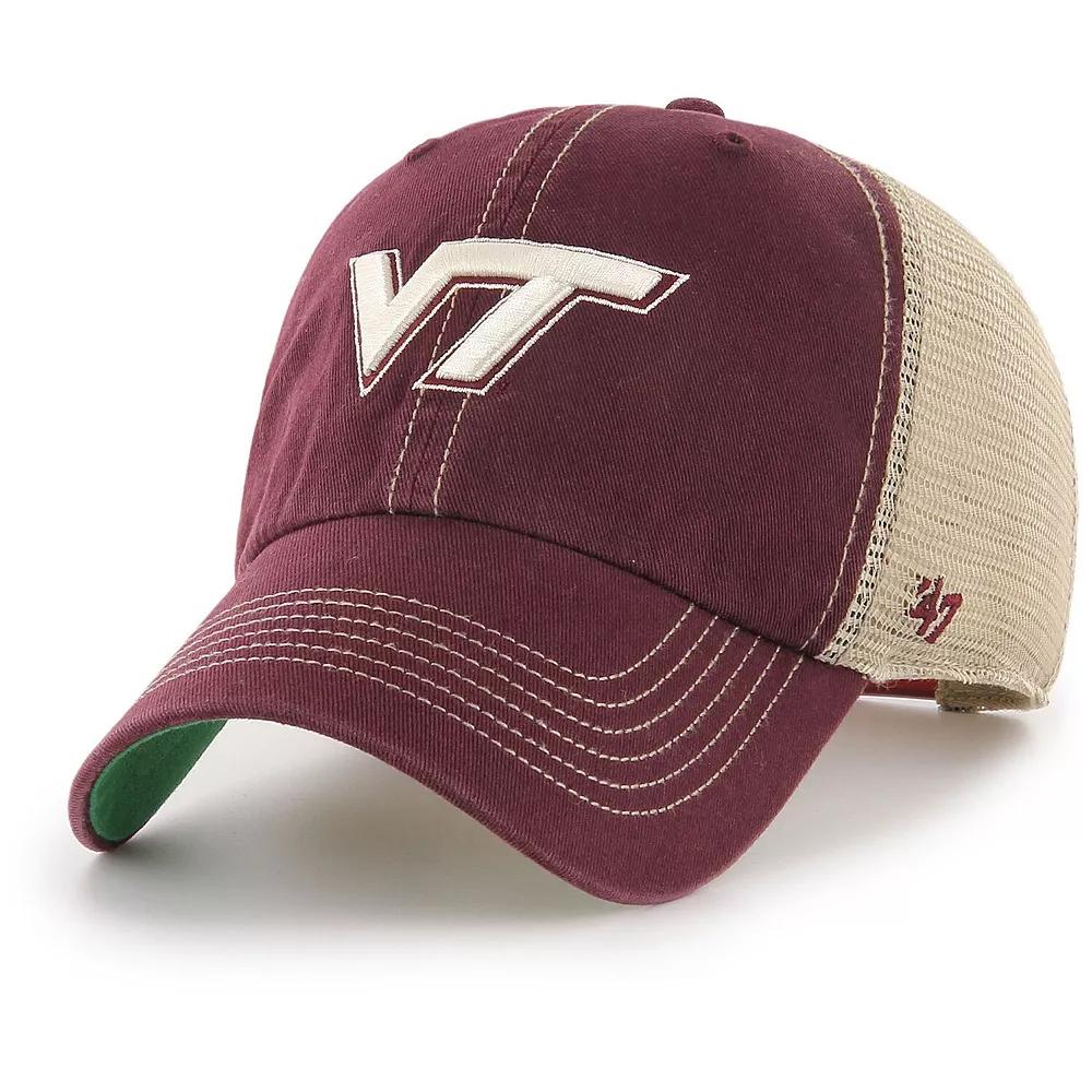 Men's '47 Maroon Virginia Tech Hokies Trawler Trucker Snapback Hat, Red Product Image