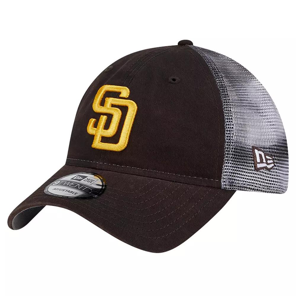 Men's New Era Brown San Diego Padres Team Slick Trucker 9TWENTY Adjustable Hat Product Image