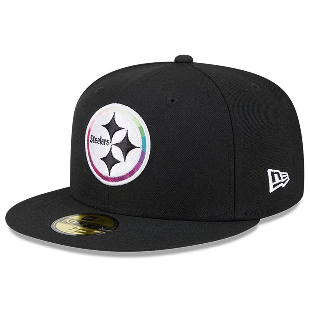 Men's New Era  Black Pittsburgh Steelers 2023 NFL Crucial Catch 59FIFTY Fitted Hat, Size: 7 3/8 Product Image