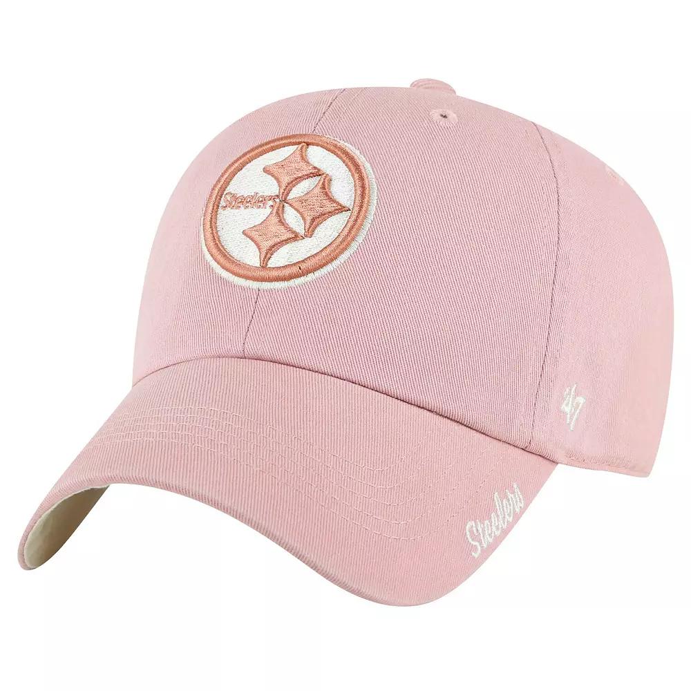 Women's '47  Pink Pittsburgh Steelers Ballpark Cheer Dusty Rose Clean Up Adjustable Hat Product Image