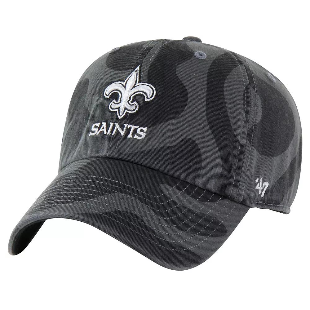 Women's '47  Charcoal New Orleans Saints Freeform Clean Up Adjustable Hat Product Image