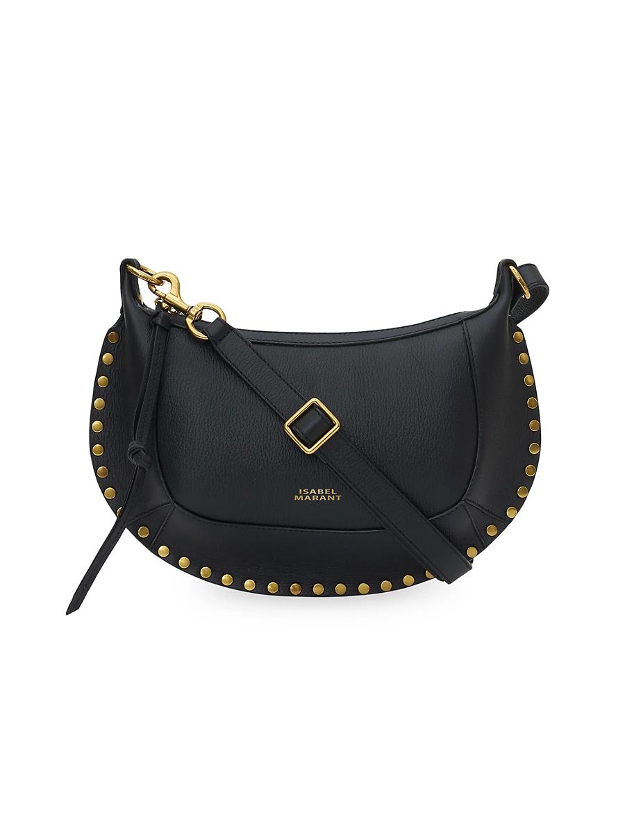 Womens Oskan Moon Leather Studded Shoulder Bag Product Image