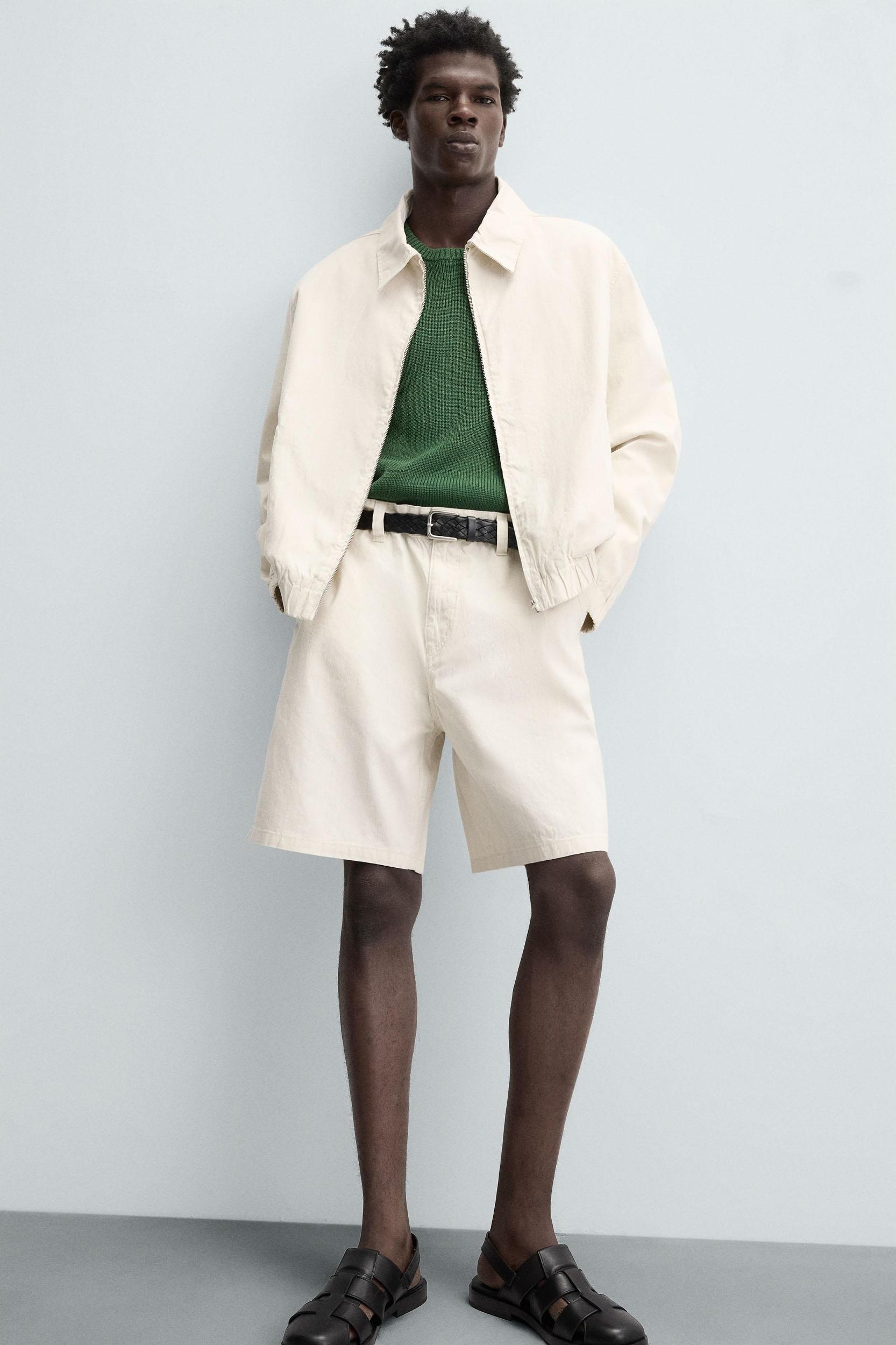 STRIPED REGULAR FIT SHORTS Product Image