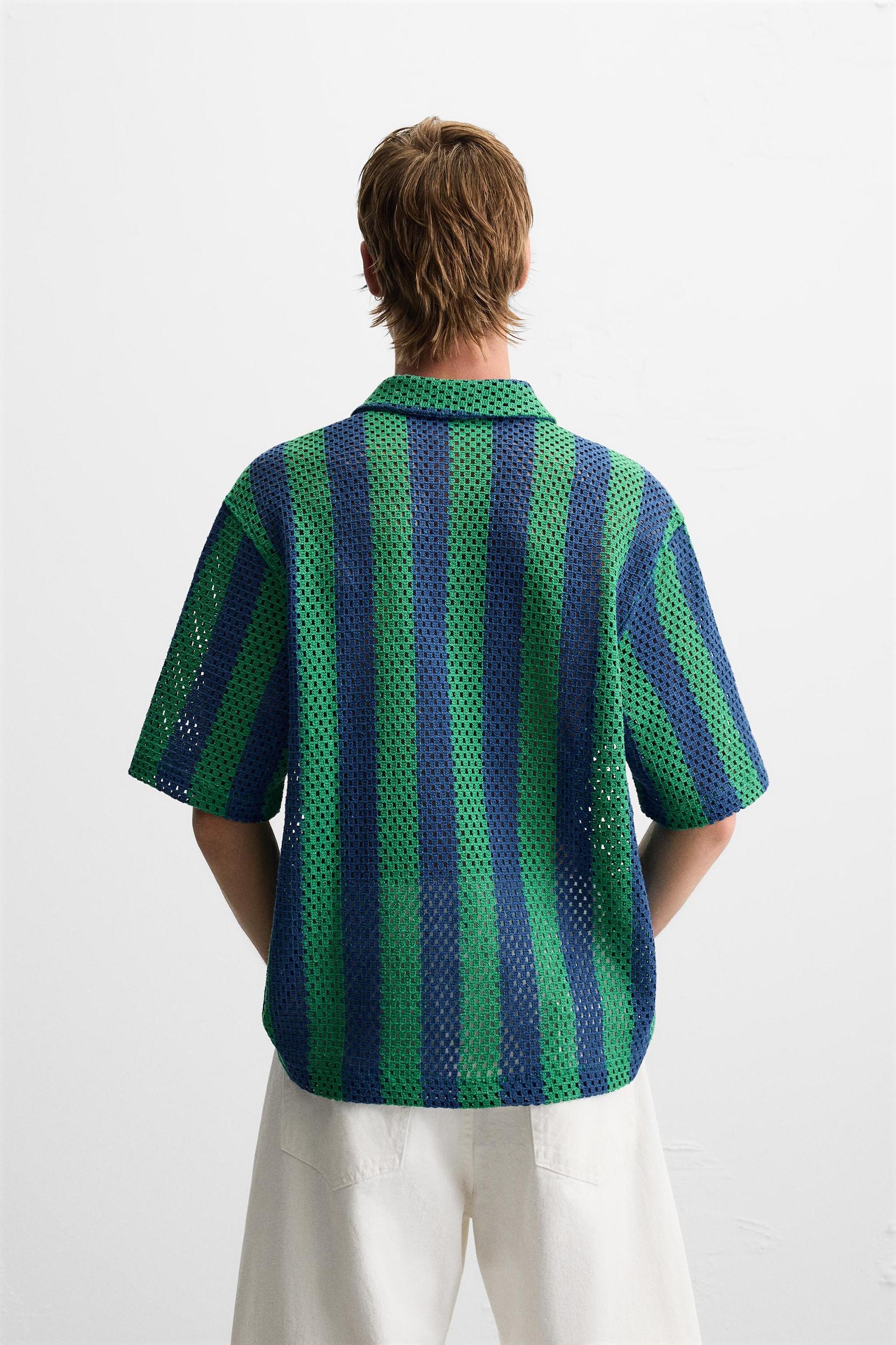 CROCHET TEXTURED SHIRT Product Image