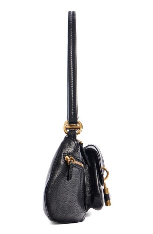 CHLOÉ The 99 Embellished Textured-leather Shoulder Bag In Black Product Image