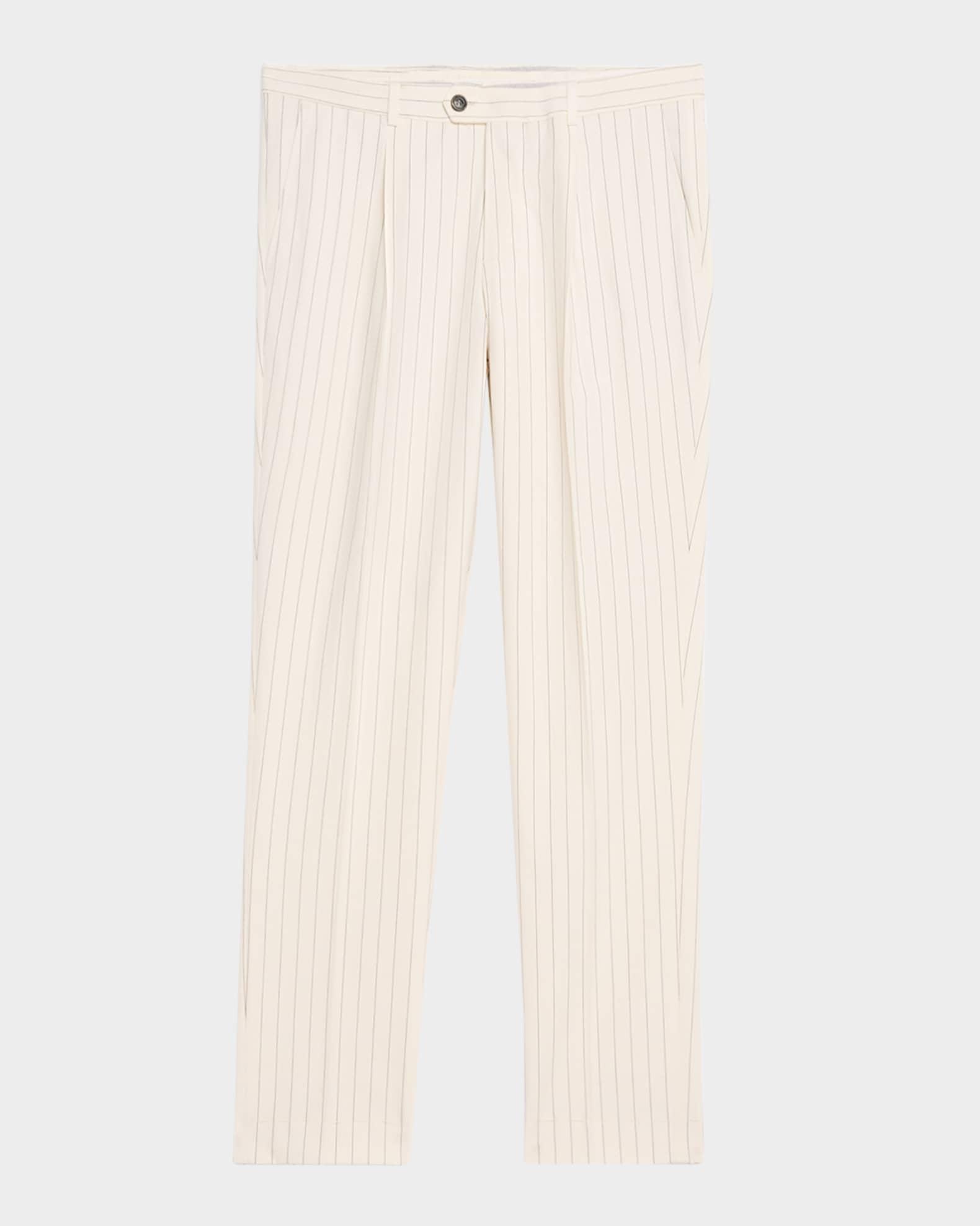 Men's Pinstripe Single-Pleated Pants Product Image