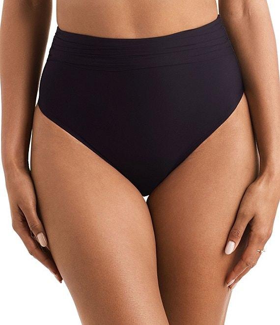 Mimi Flamingo Soleil Solids Morgan High Waist Swim Bottom Product Image