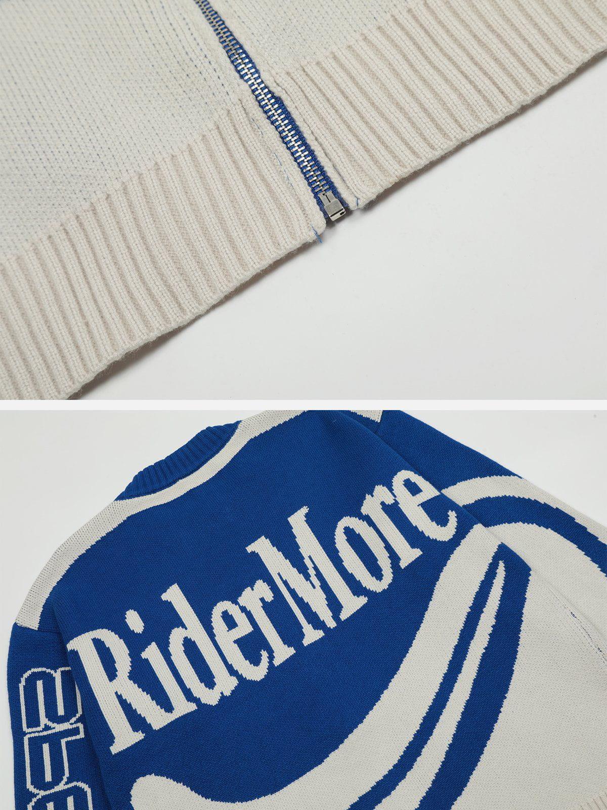 Aelfric Eden Color Block Racing Cardigan Product Image