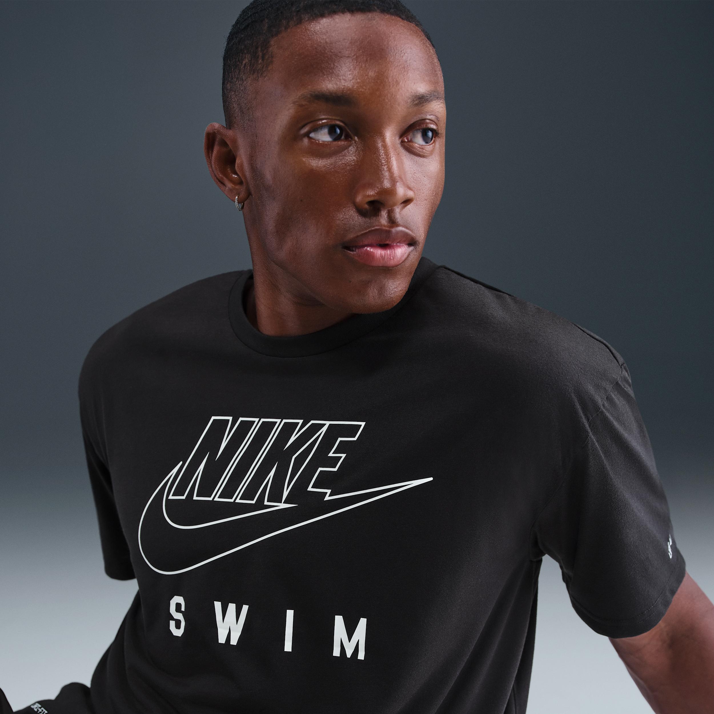 Nike Mens Swim Swoosh Hydroguard Short-Sleeve Top | NESSF524-001 Product Image