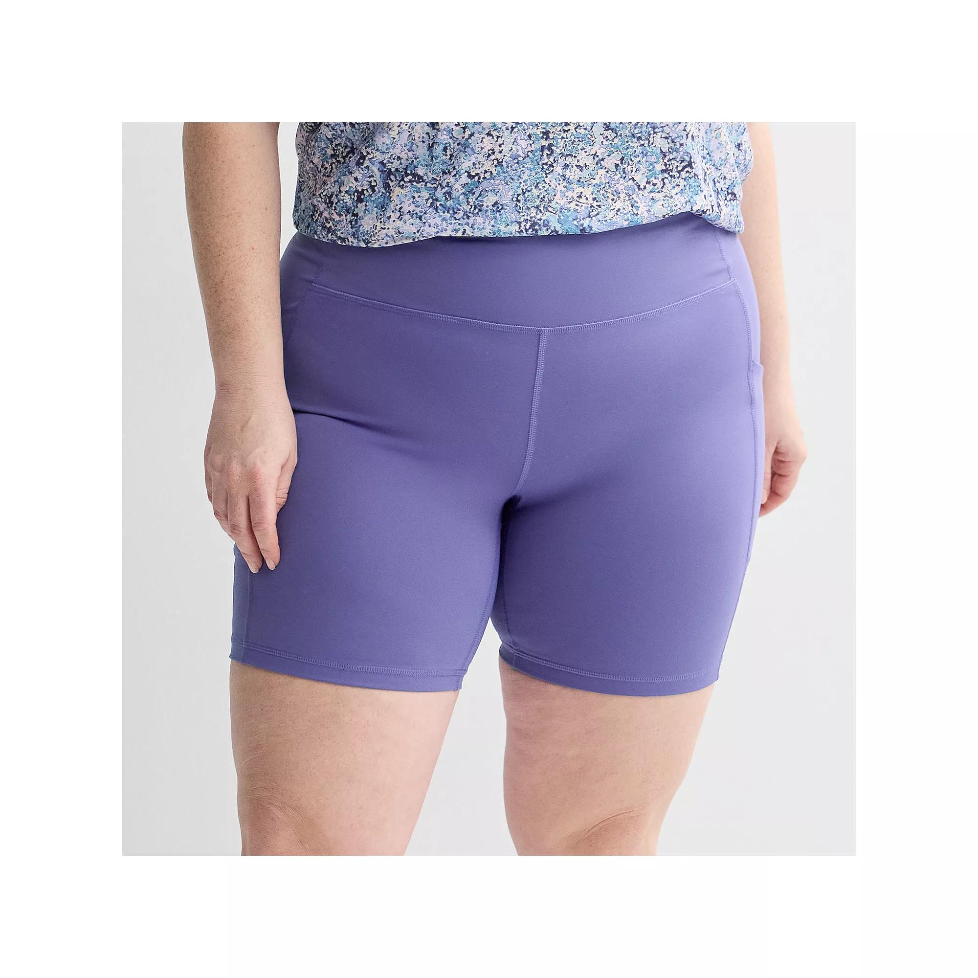 Plus Size Tek Gear® Ultrastretch 7-in. Bike Shorts, Women's, Size: 4XL, Peyton Purple Product Image