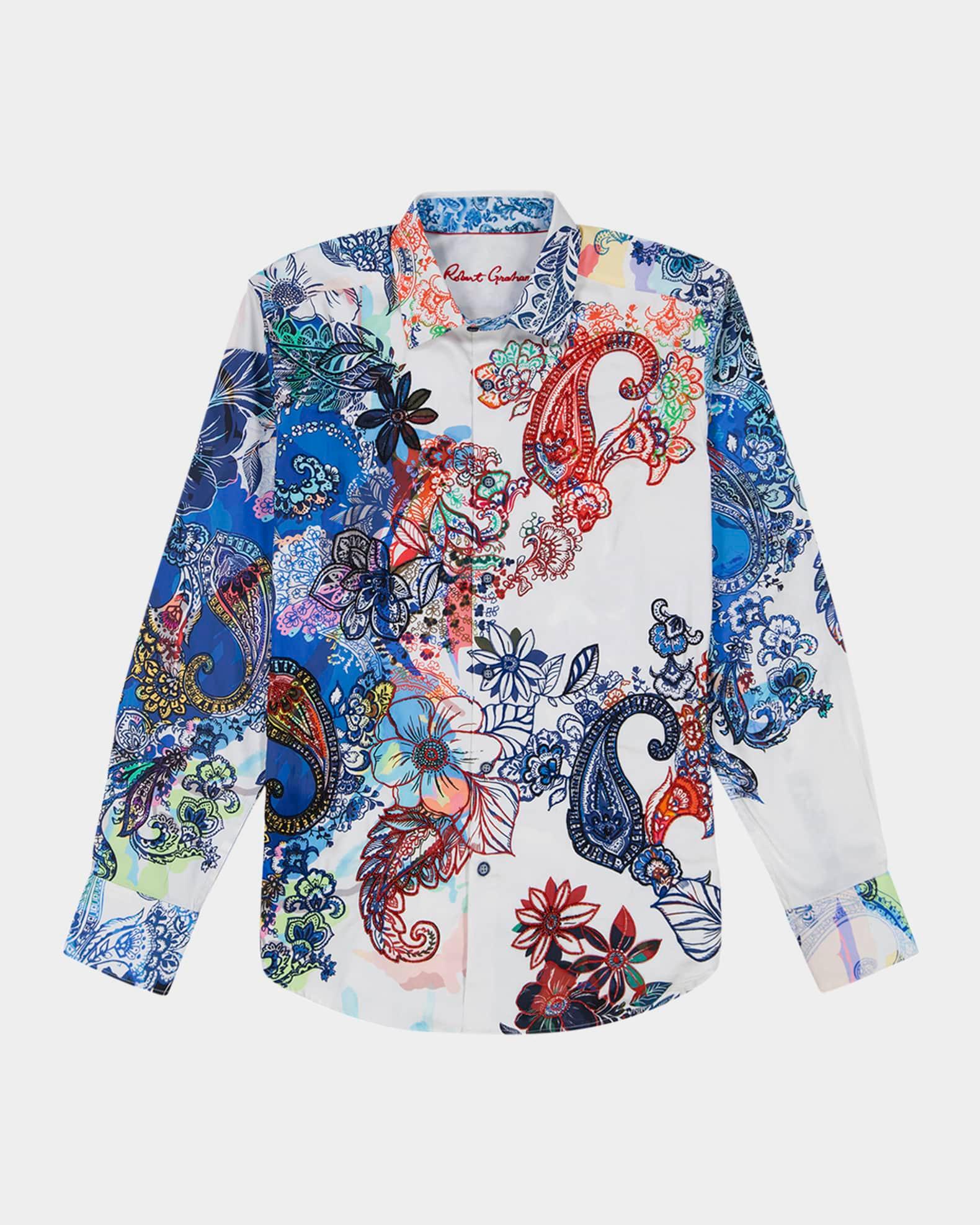 Men's Branca Cotton Paisley Sport Shirt Product Image