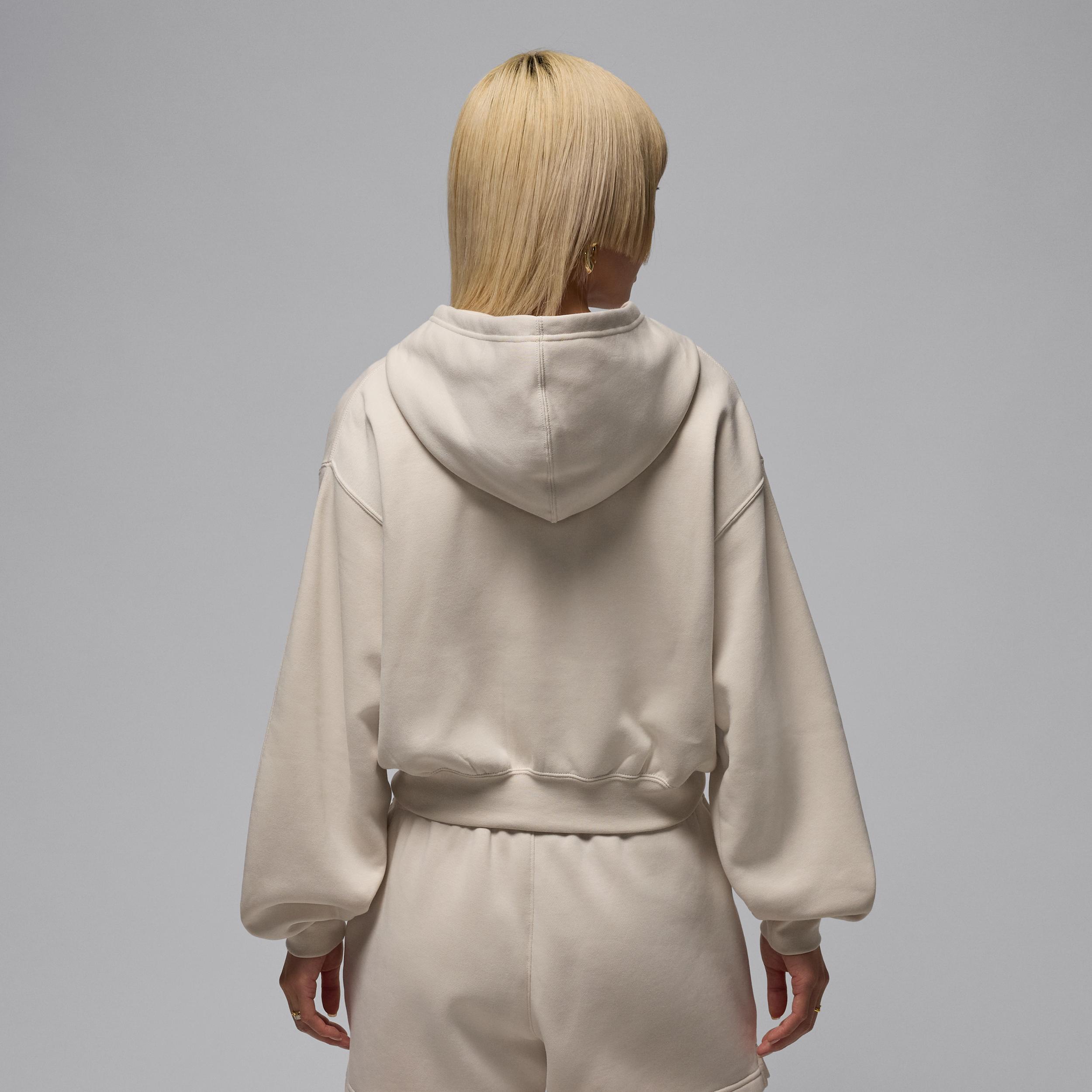 Womens Jordan Brooklyn Fleece Cropped Full-Zip Hoodie | IH3351-104 Product Image