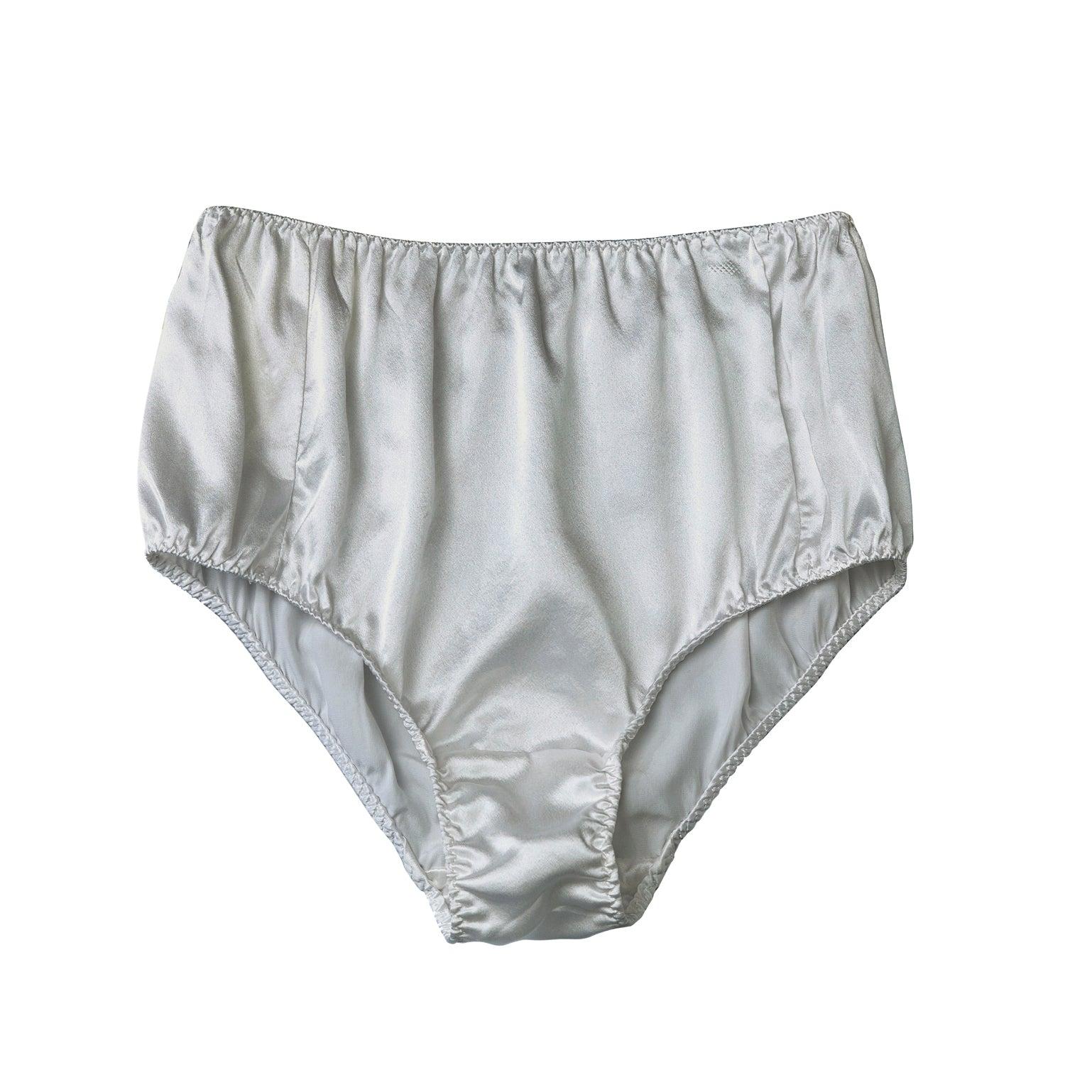 Sample Pure Silk French Cut Size M/L | Silver Grey | Mulberry Silk Pantie Product Image