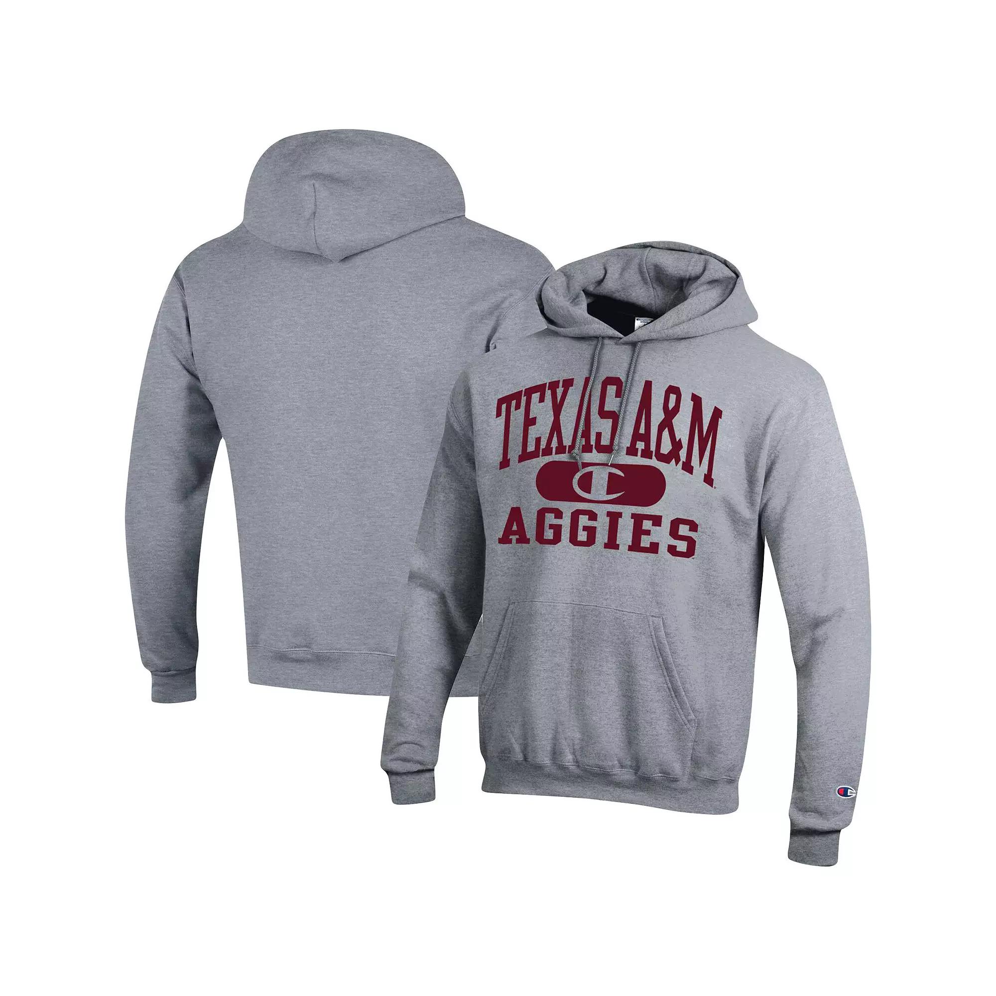 Men's Champion Heather Gray Texas A&M Aggies Arch Pill Pullover Hoodie,  Product Image