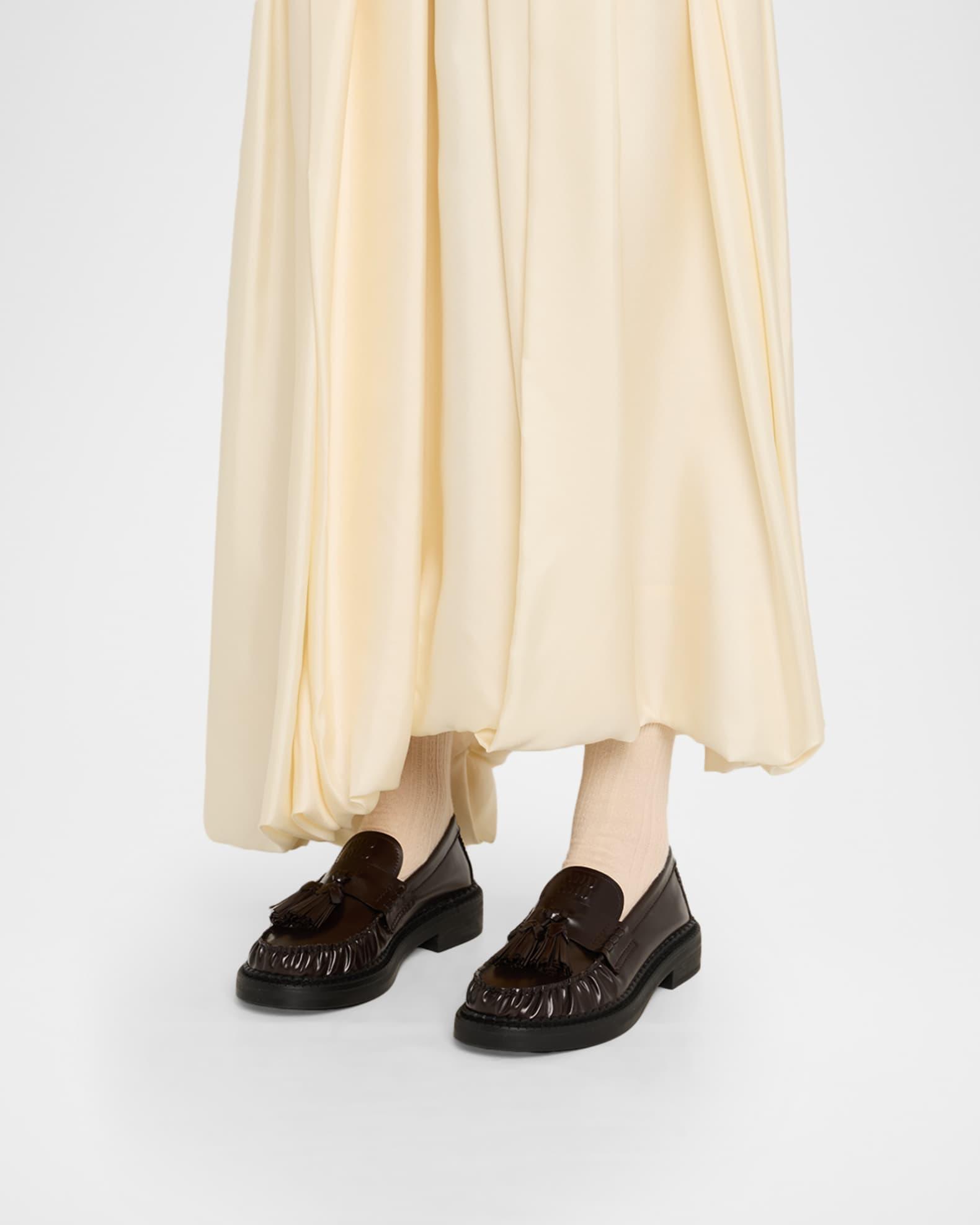 Spazzolato Leather Tassel Loafers Product Image