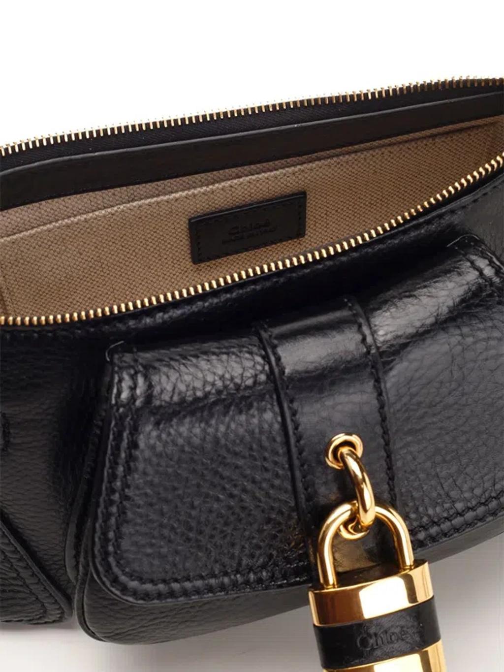 CHLOÉ The 99 Embellished Textured-leather Shoulder Bag In Black Product Image