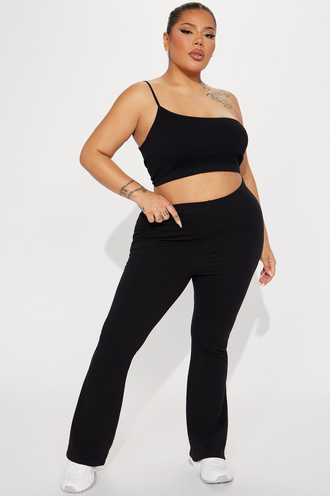 Petite Adriana Flare Pant - Black Product Image