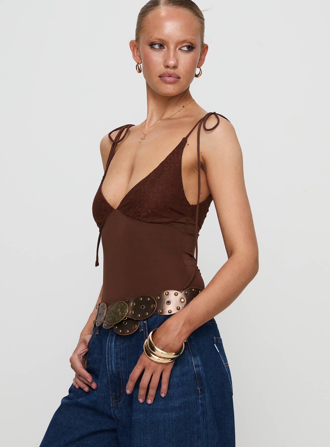 Prichard Bodysuit Brown Product Image