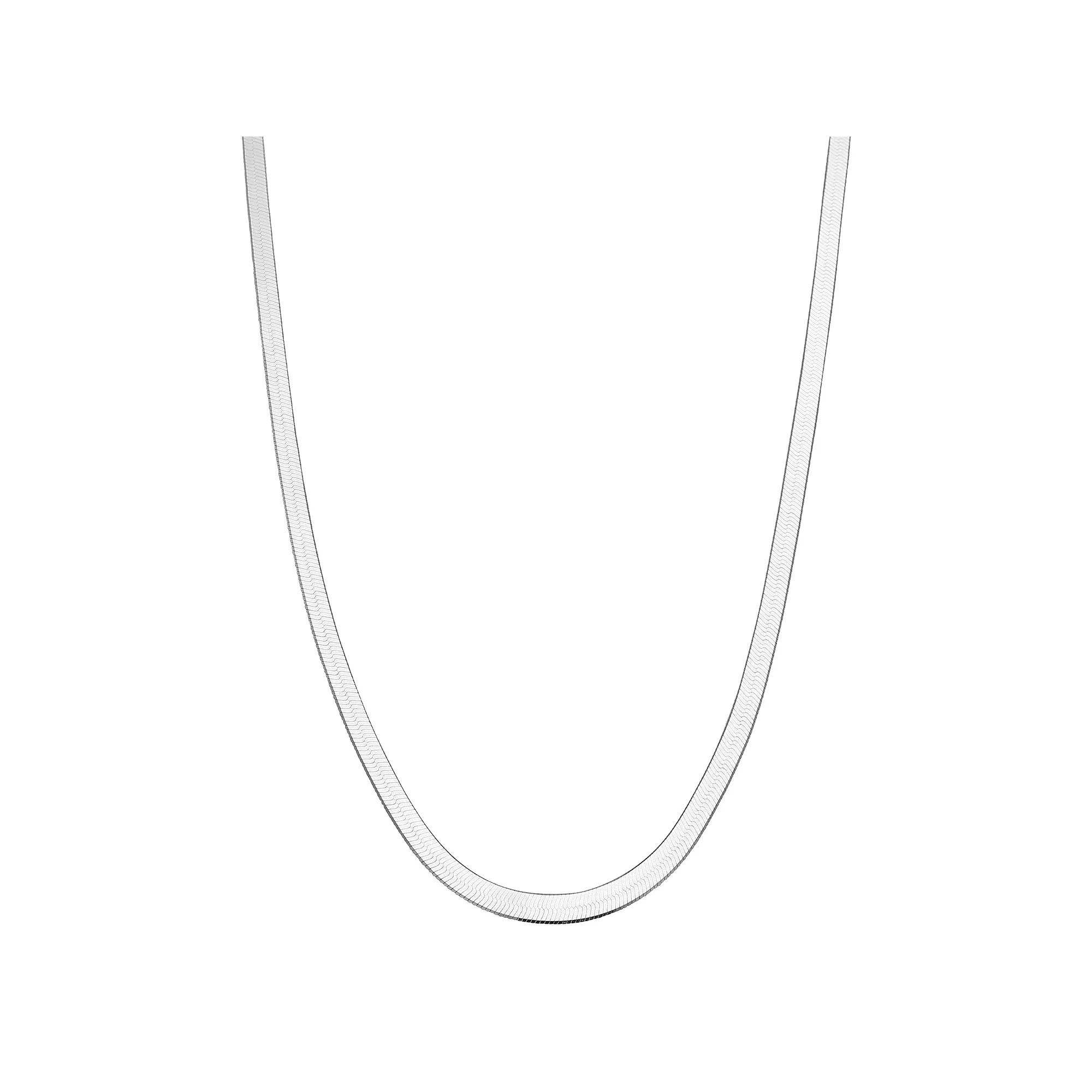 PRIMROSE Sterling Silver Flat Snake Chain Necklace, Women's, Size: 18" Product Image