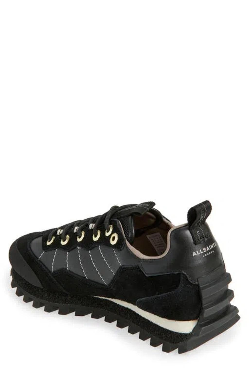 ALLSAINTS Nevis Cleated Sneaker In Black Product Image