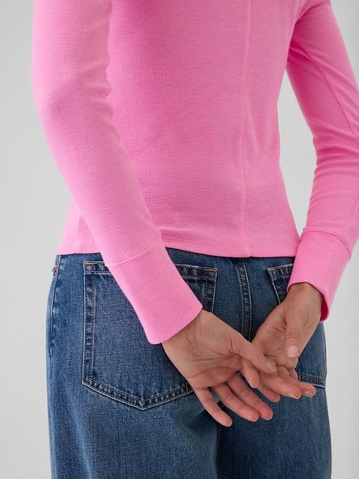 Essential Rib Mockneck T-Shirt Product Image