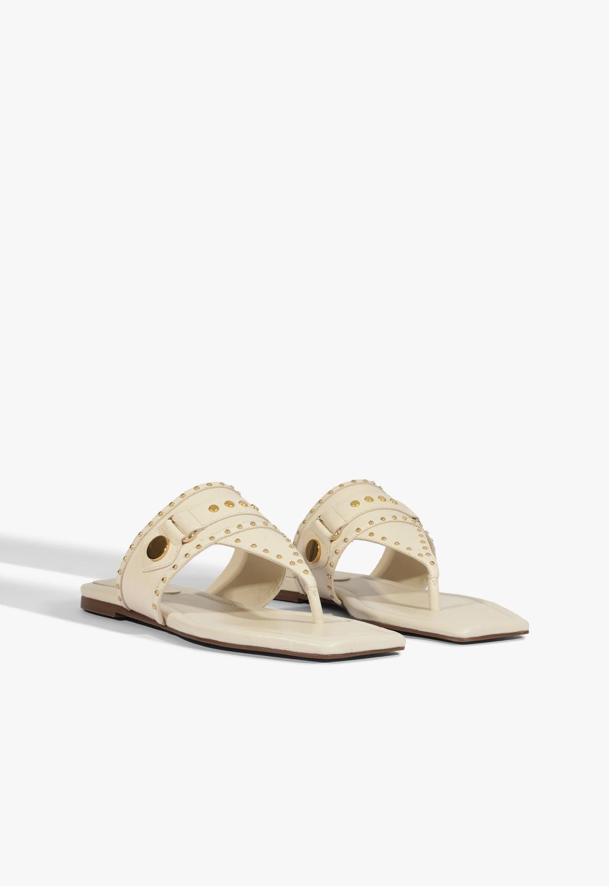 Aria White Leather Sandal Product Image