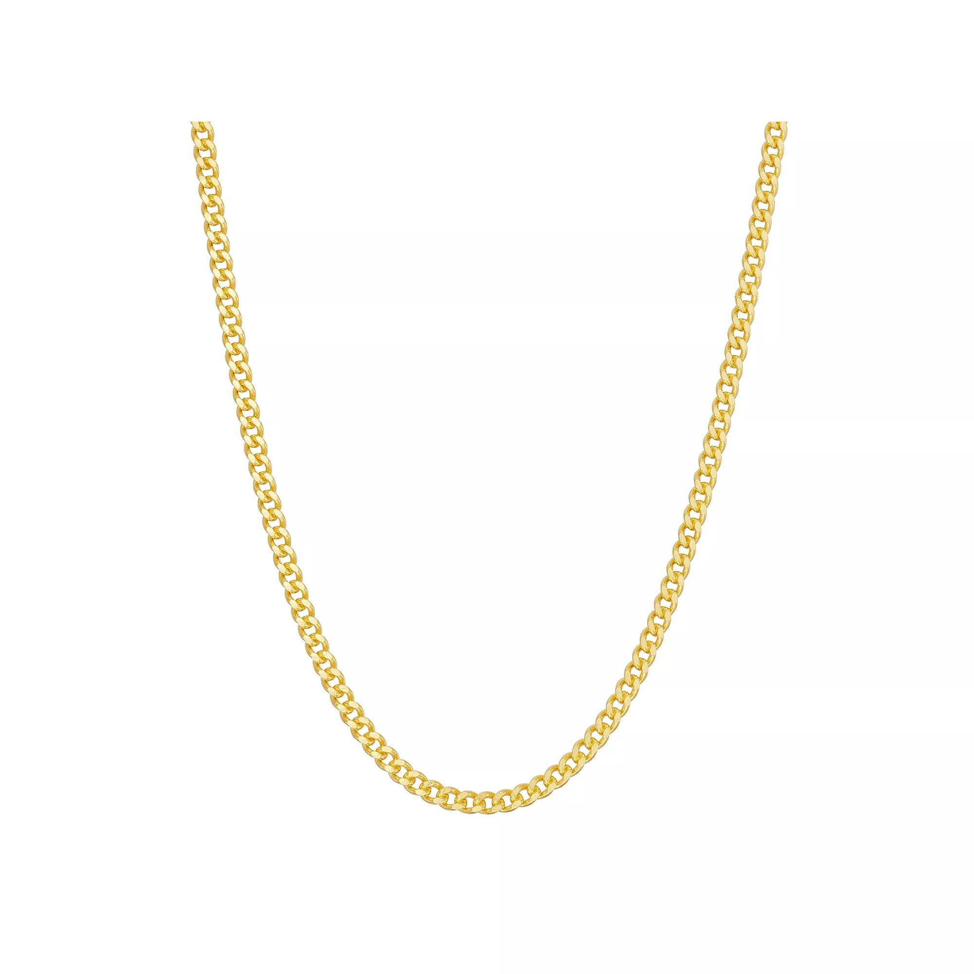 Jordan Blue Sterling Silver Curb Chain Necklace, Women's, Size: 18", Grey Product Image