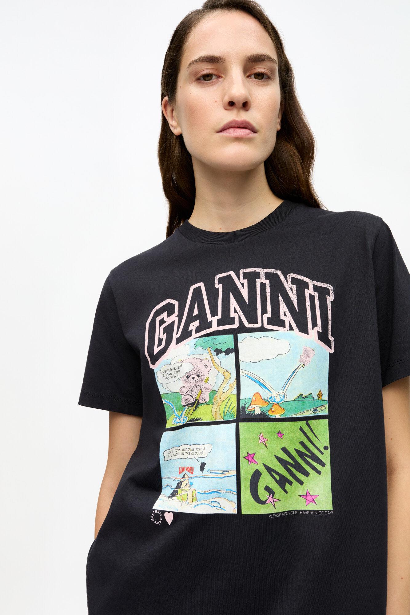 Black Basic Jersey Teddy Relaxed T-shirt Product Image