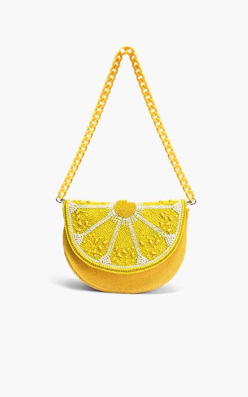 Couture Crescent Lemon Shoulder Bag Product Image