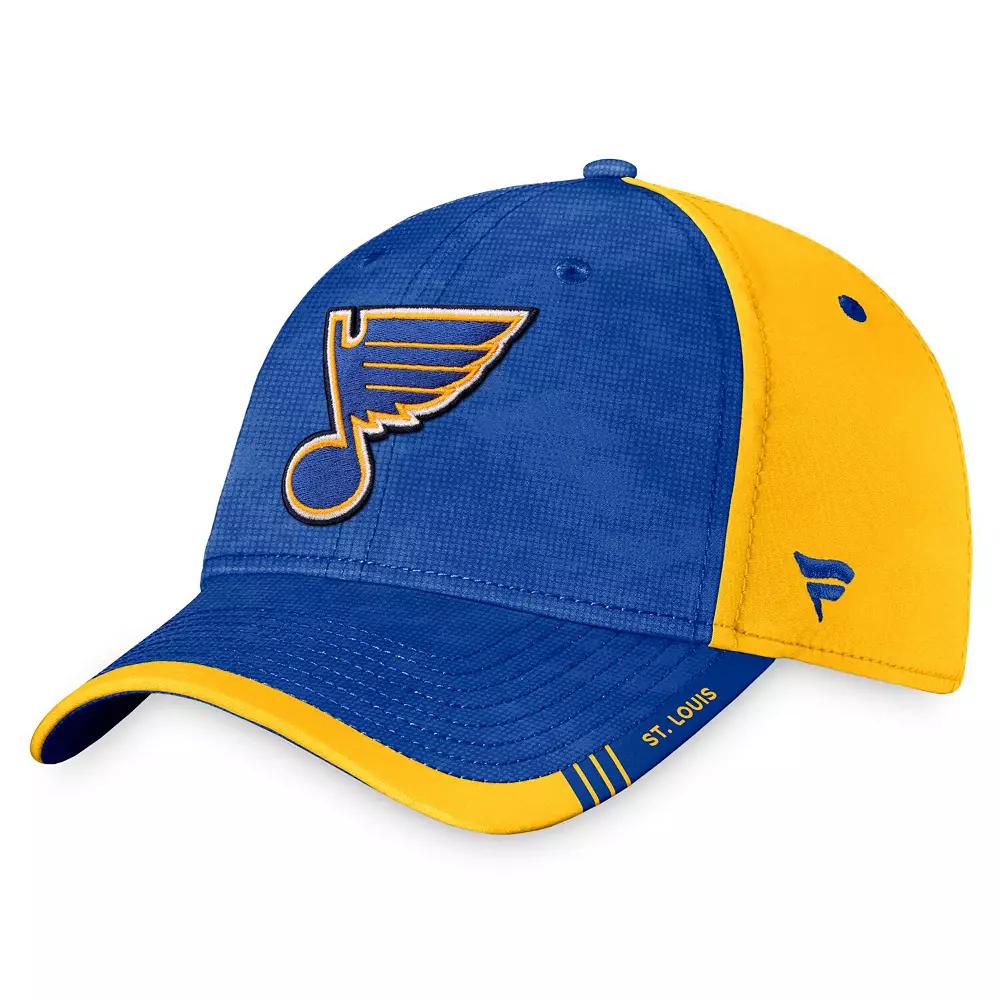 Men's Fanatics Branded Royal/Gold St. Louis Blues Authentic Pro Rink Camo Flex Hat, Size: Small/Medium Product Image