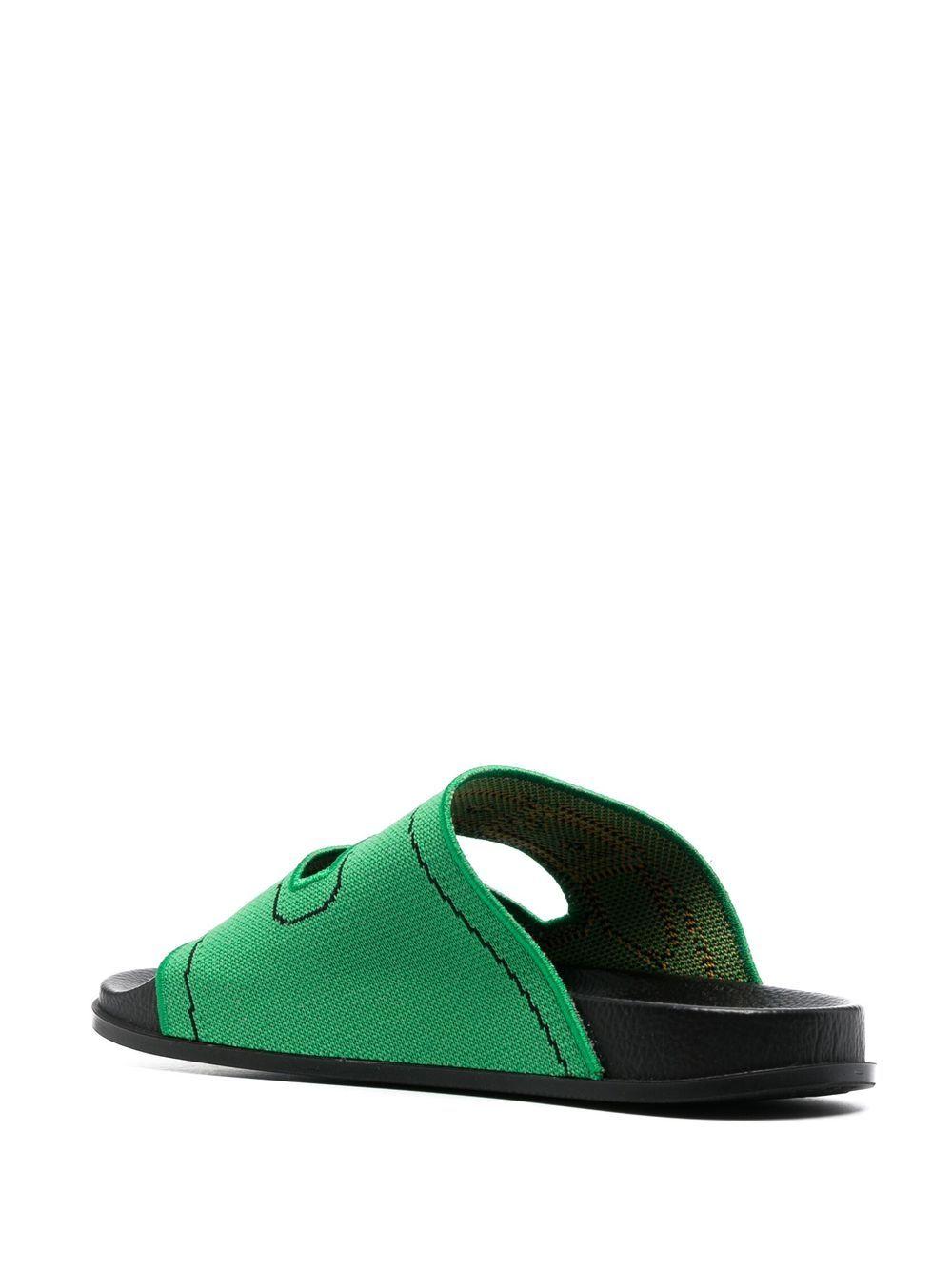 buckle double-strap-print slides Product Image