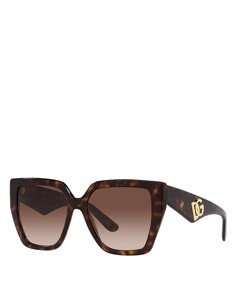 Dolce  Gabbana Womens DG4438 55mm Havana Square Sunglasses Product Image
