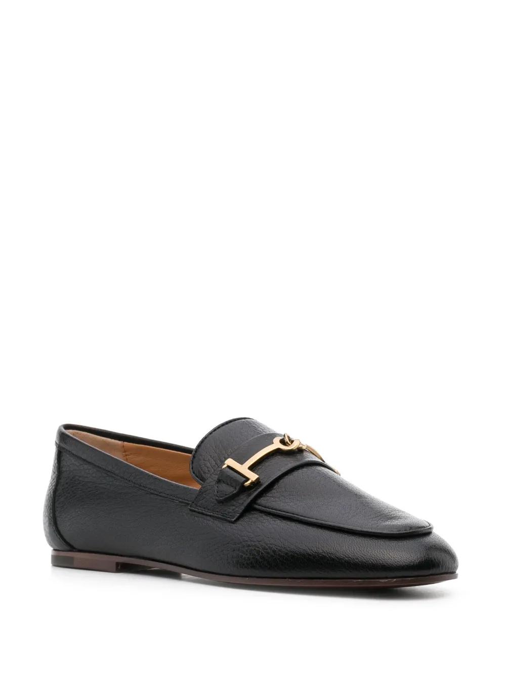 logo-plaque leather loafers Product Image