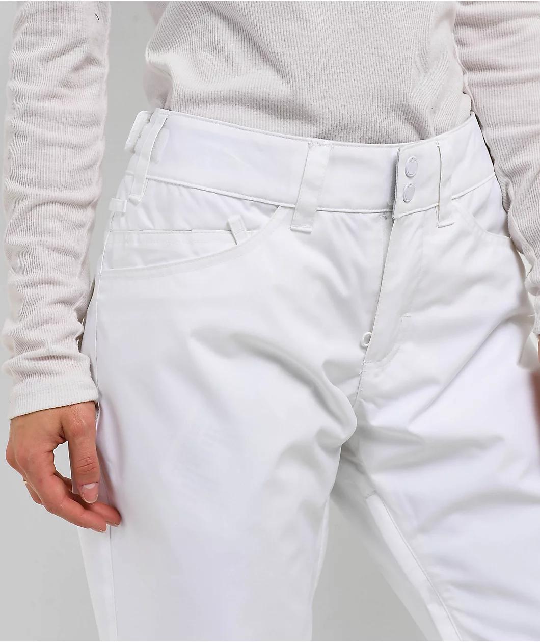 Roxy Backyard White 10K Snowboard Pants Product Image