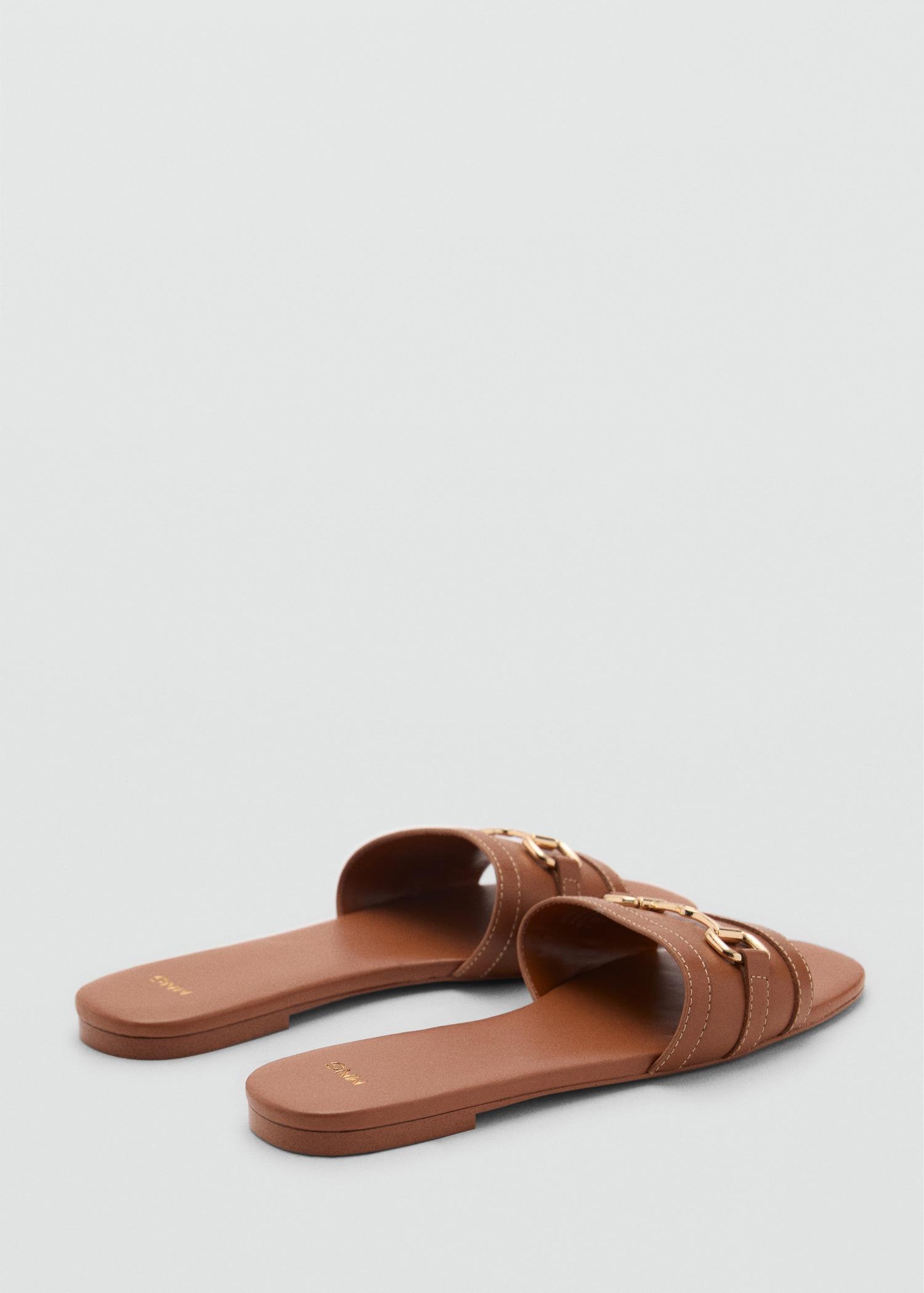 Buckle leather sandals - Women | MANGO USA Product Image