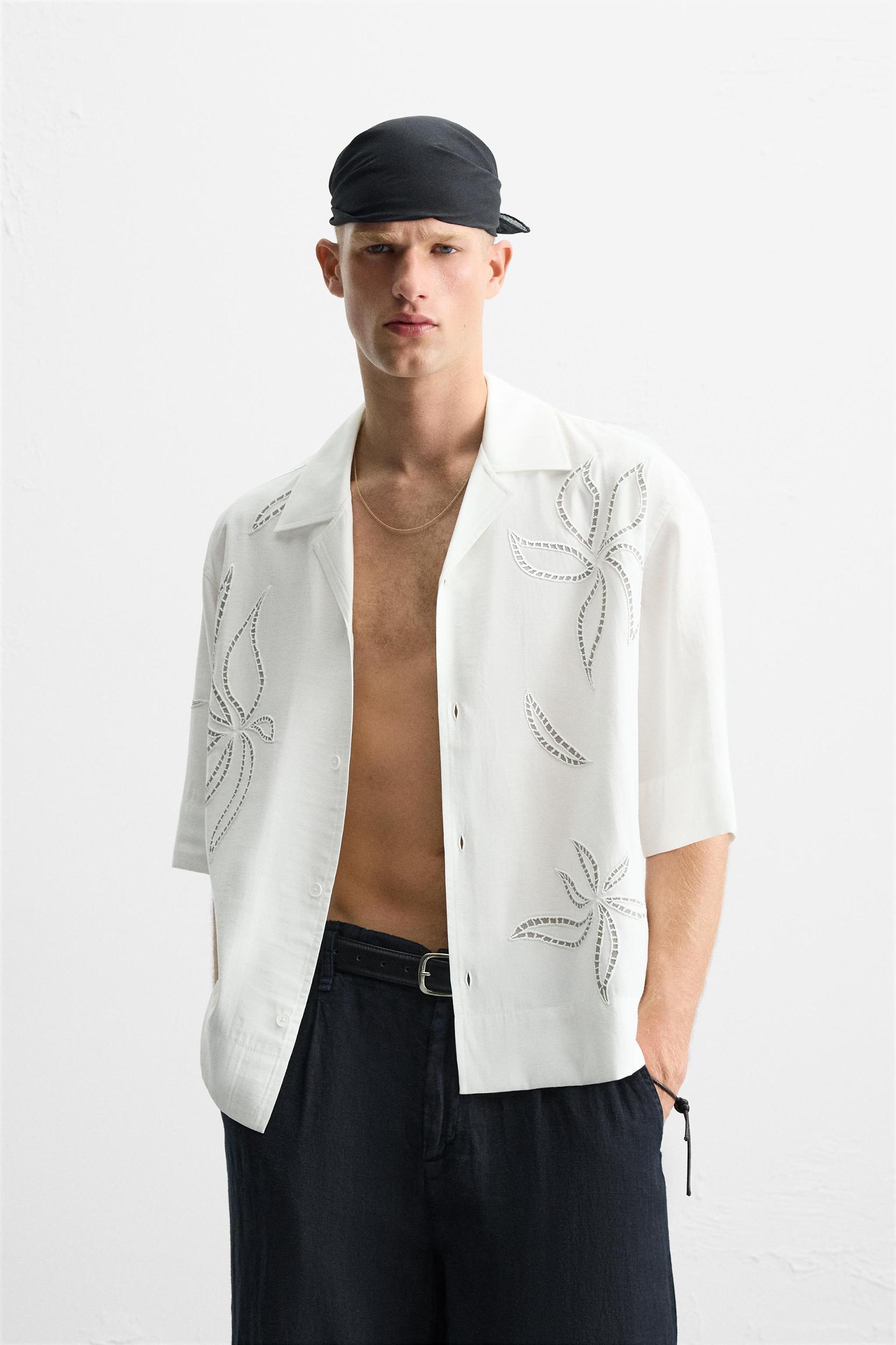 LACE EMBROIDERED SHIRT Product Image