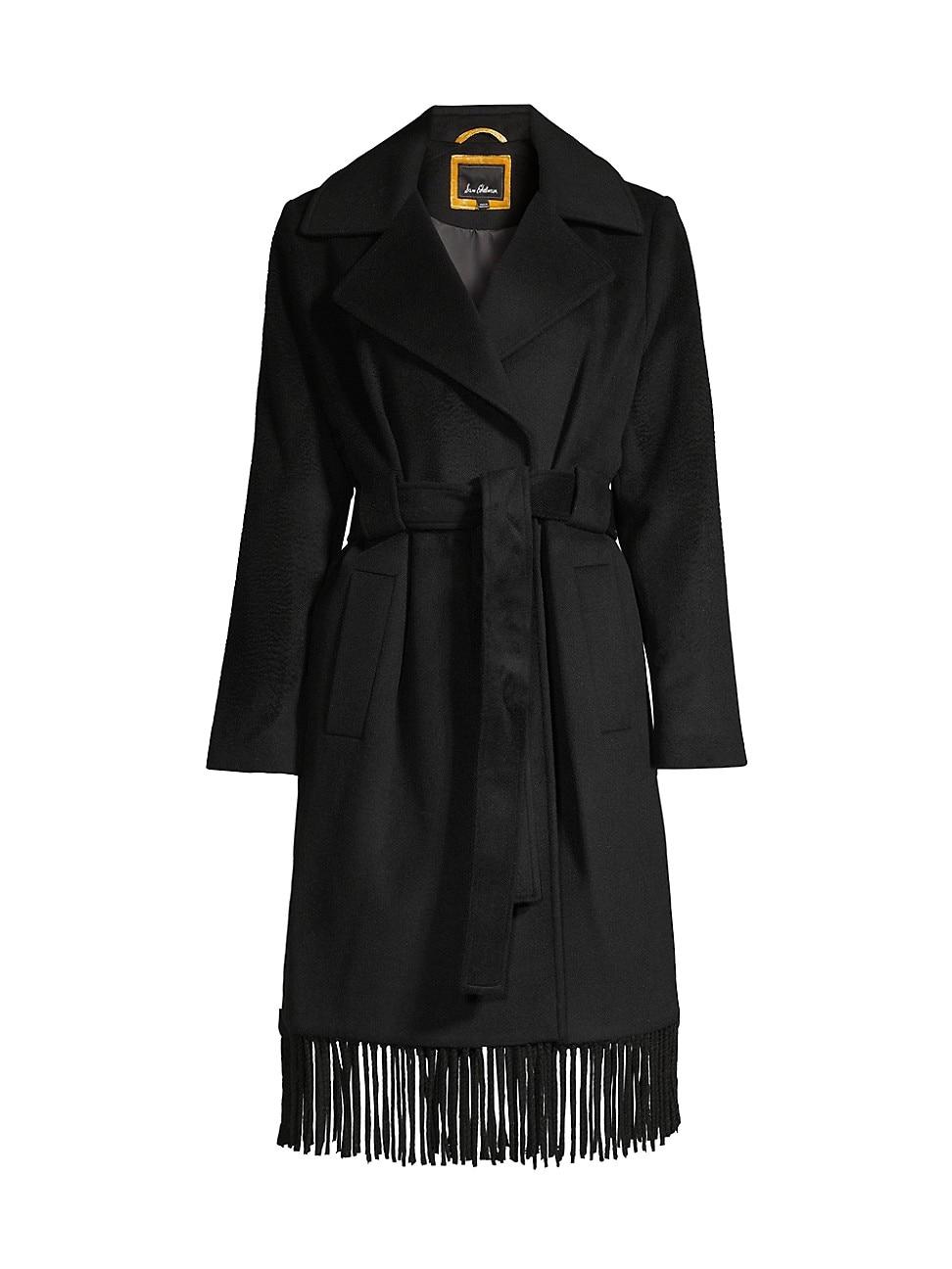 Womens Fringe Wrap Coat Product Image