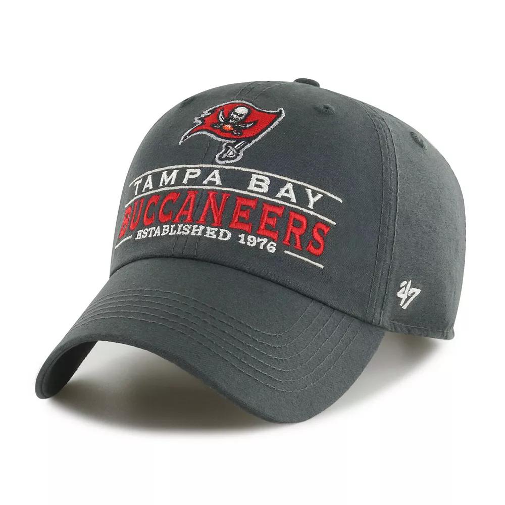 Men's '47 Graphite Tampa Bay Buccaneers Vernon Clean Up Adjustable Hat, Charco Product Image