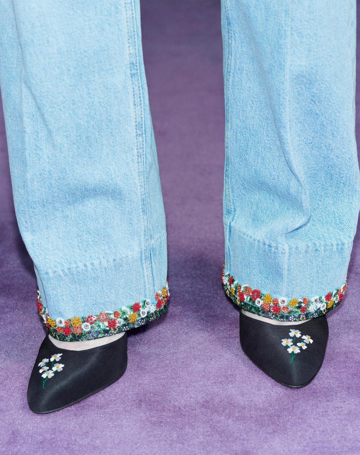 Hi Dolly Fabric Pumps With Floral Embroidery 105Mm Product Image