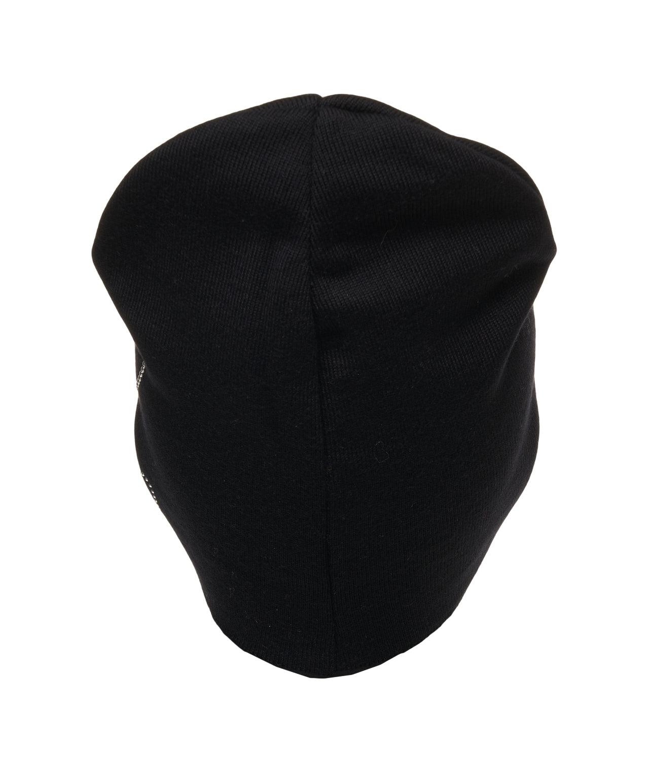 Knit beanie with rhinestone application Product Image