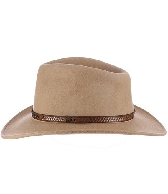Dorfman Milano Scala Water-Repellent Wool Felt Outback Leather Band 3#double; Brim Hat Product Image