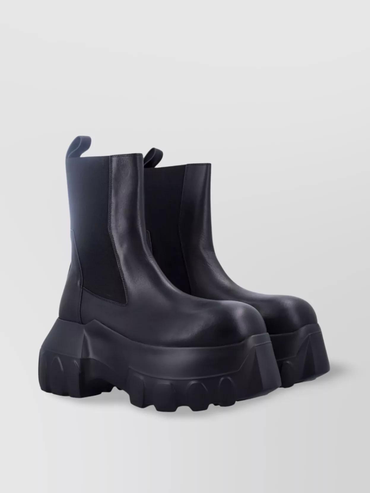 Black Hollywood Beatle Mega Tractor Chelsea Boots Product Image
