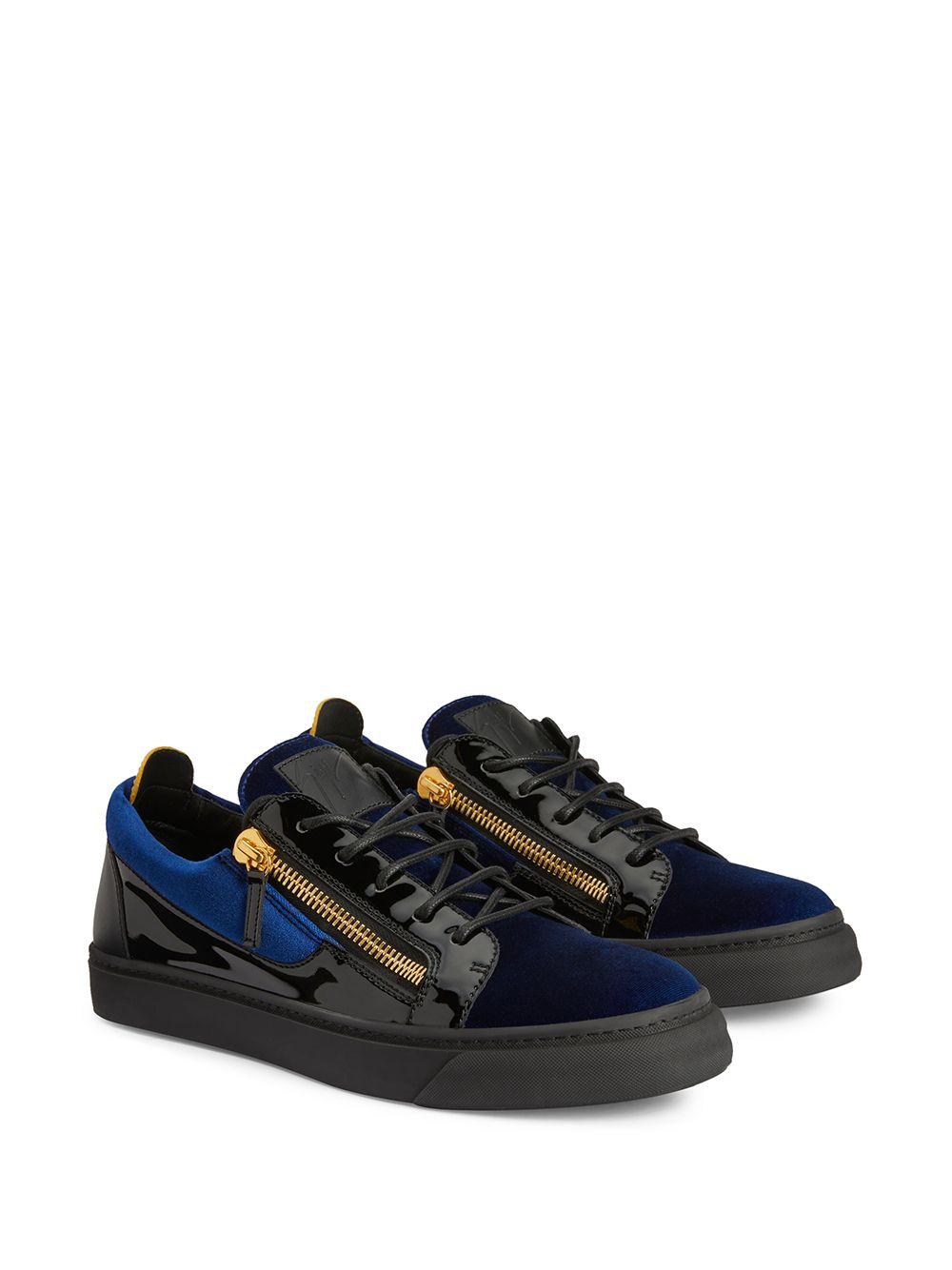 Frankie velvet-panel sneakers Product Image