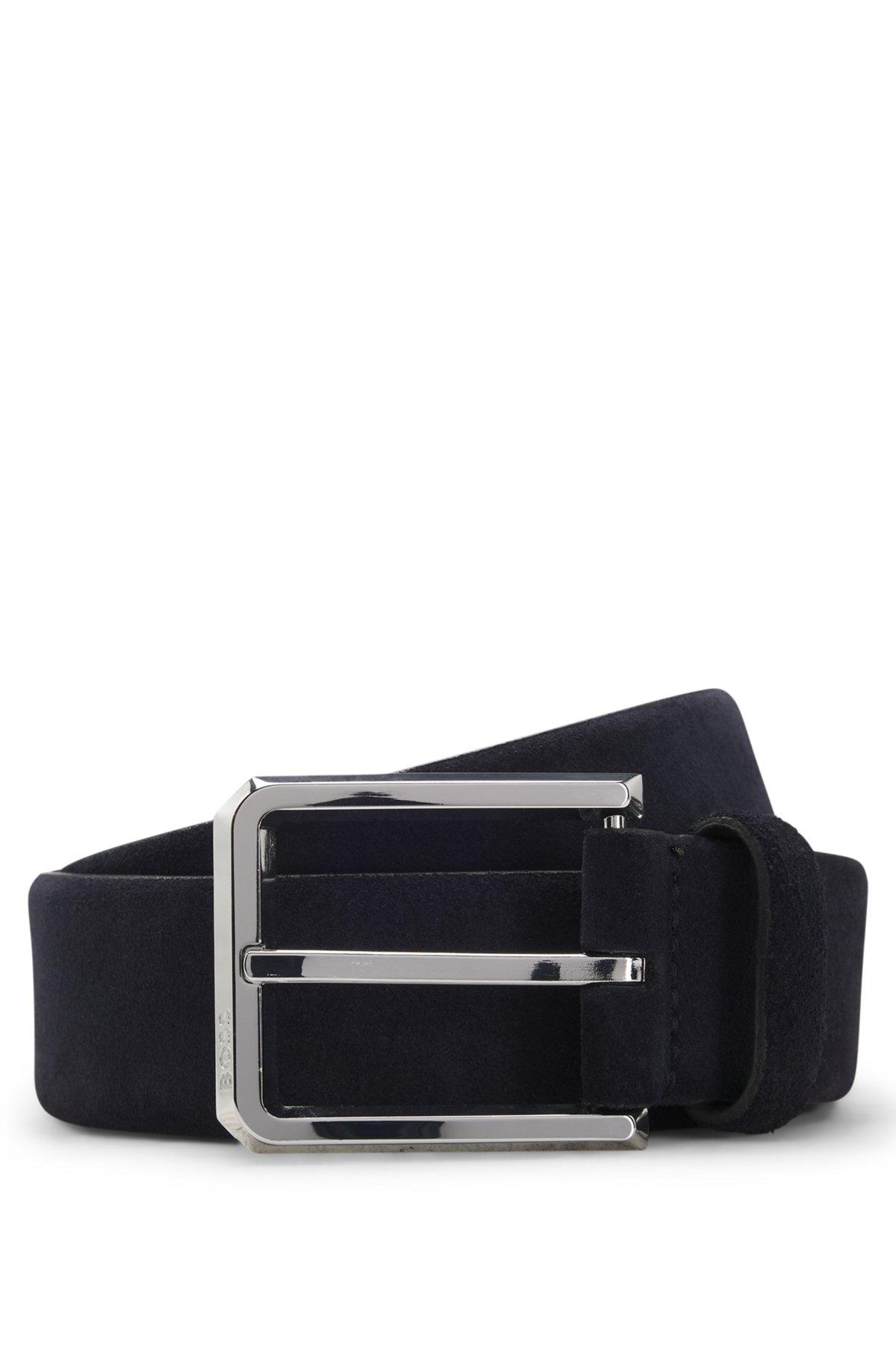Suede belt with polished pin buckle Product Image