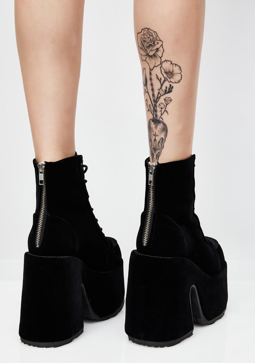 Demonia Velvet Rave Royalty Platform Boots Product Image