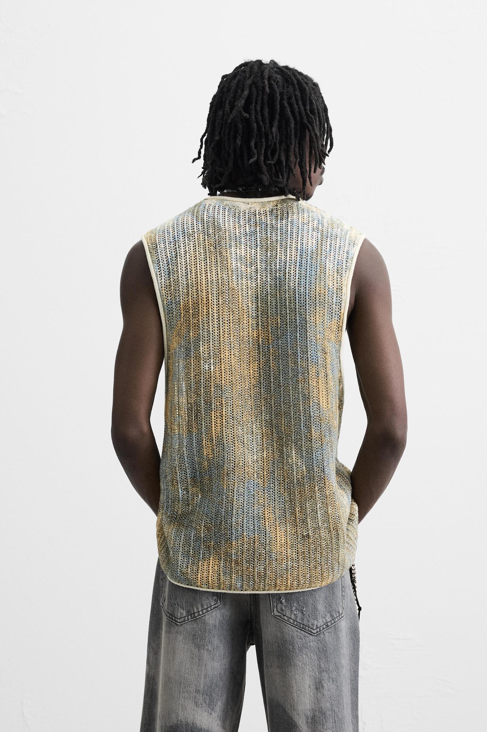 ABSTRACT PRINT KNIT TANK TOP Product Image