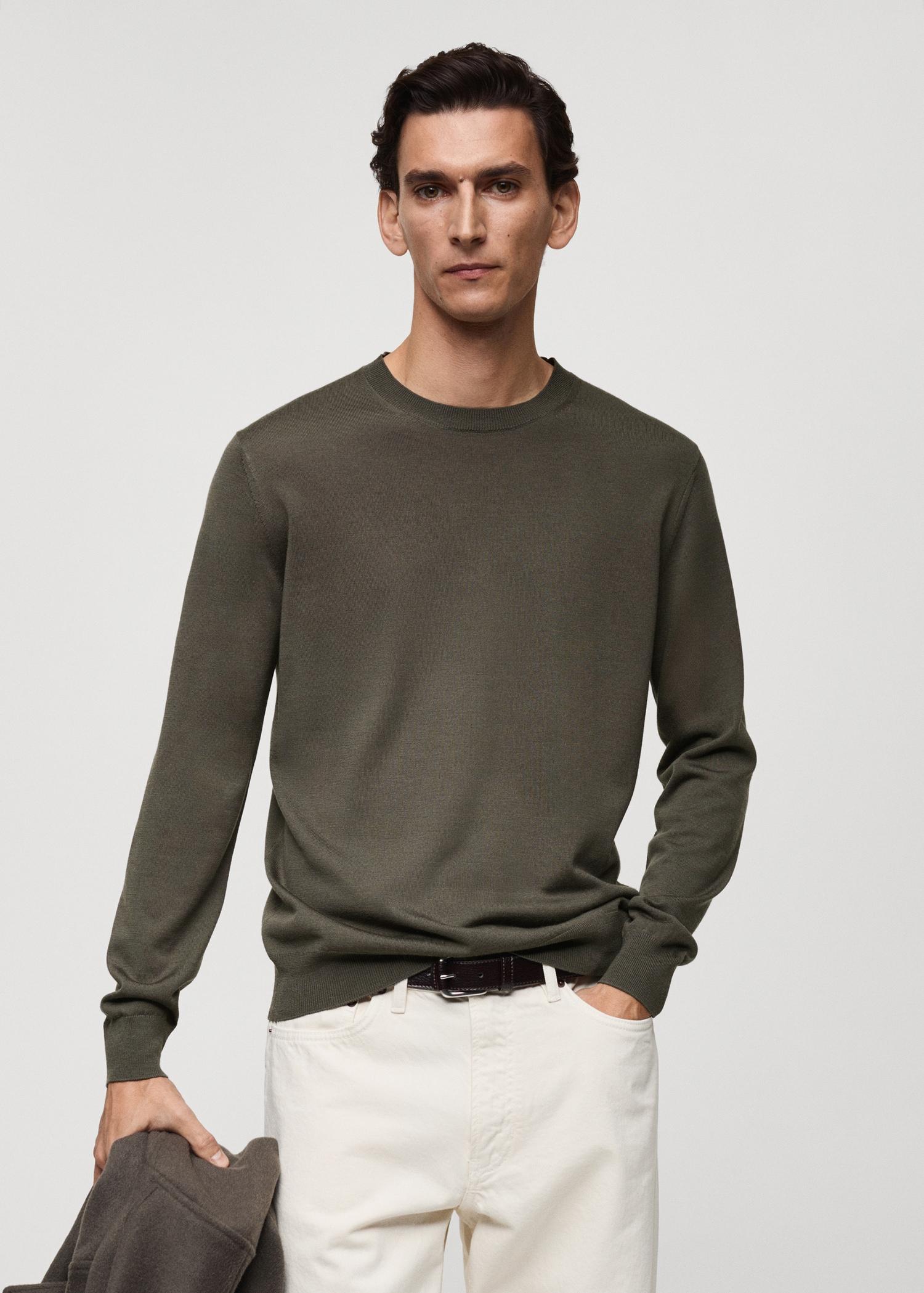 100% merino wool sweater - Men | MANGO USA Product Image