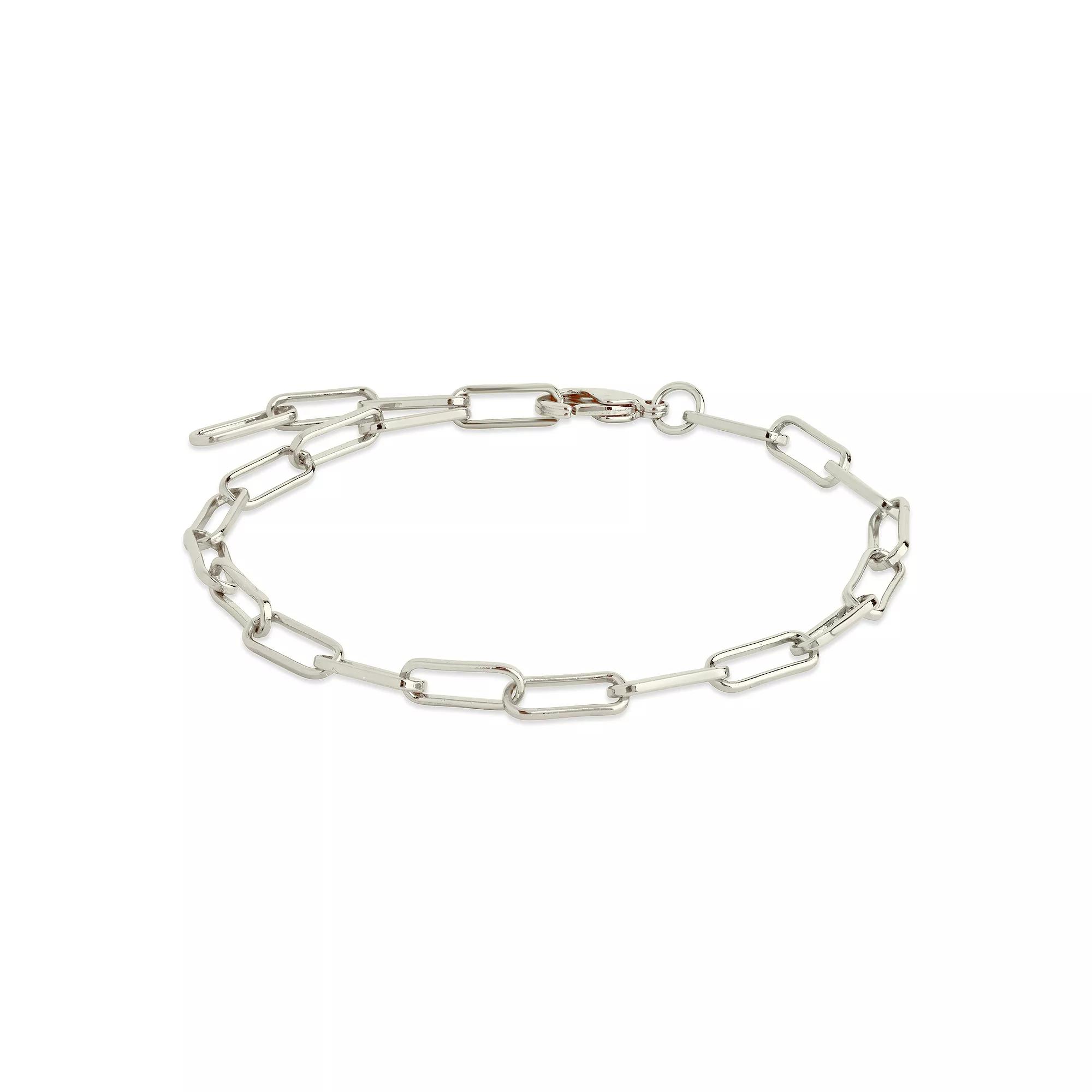 MC Collective Paperclip Chain Bracelet, Women's, Size: 8", Silver Tone Product Image